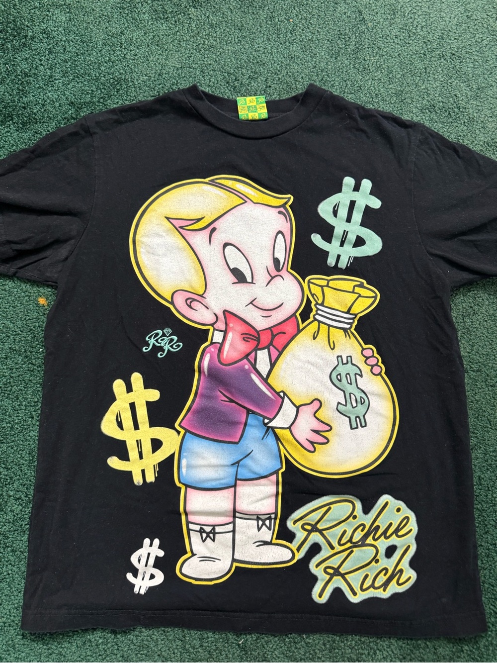 Richie Rich Kids Black Graphic Tee - Iconic Character Print
